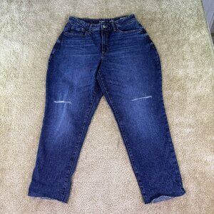 Old Navy Womens High Rise OG Straight Jeans Size 12 Blue Denim Curvy 30x27 E747